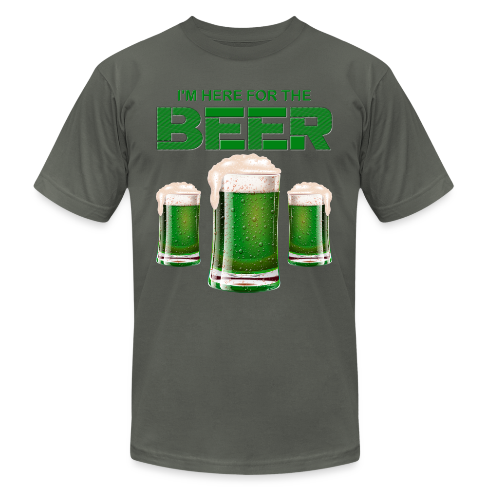 I'm Here For The Beer, Beer Drinking Shirt, Green Beer, St Patrick Day Shirt, Shamrock Shirt, Irish Shirt, Lucky Shirt, St Patricks Shirt, St Patricks Day Tee, St Patricks Day Gifts - asphalt