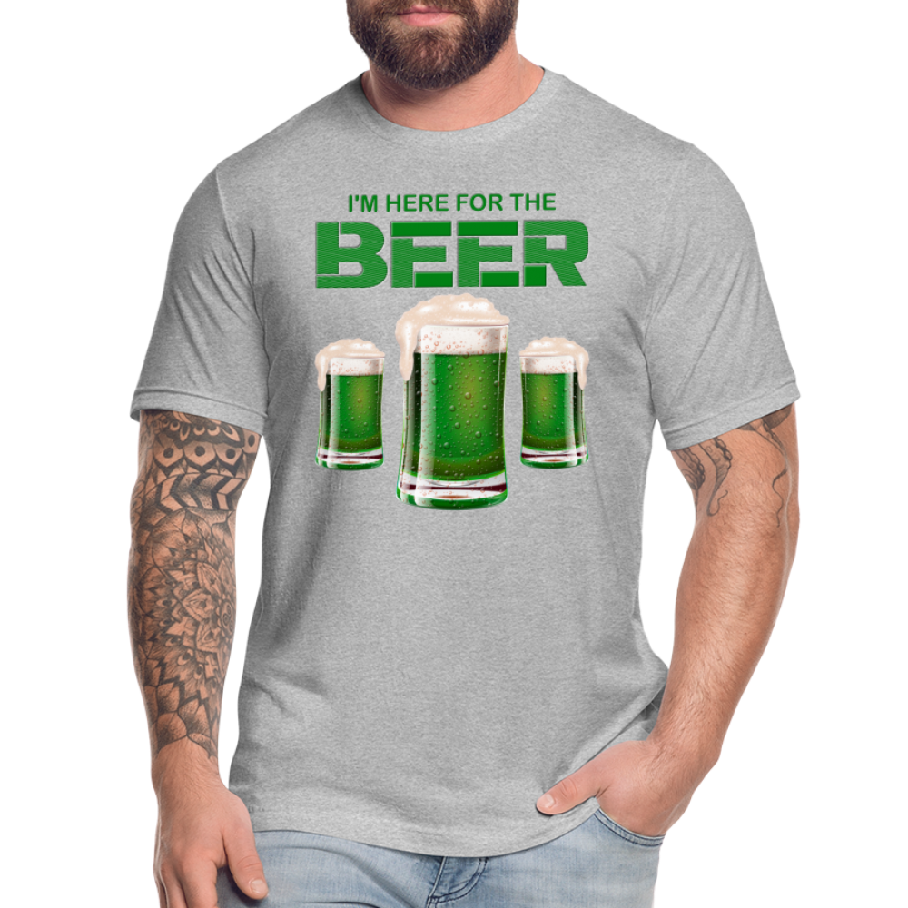 I'm Here For The Beer, Beer Drinking Shirt, Green Beer, St Patrick Day Shirt, Shamrock Shirt, Irish Shirt, Lucky Shirt, St Patricks Shirt, St Patricks Day Tee, St Patricks Day Gifts - heather gray