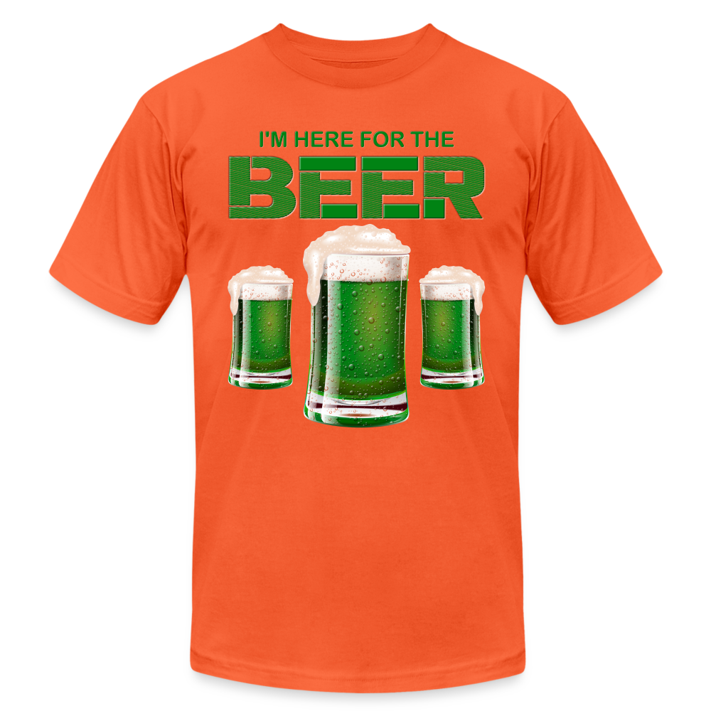I'm Here For The Beer, Beer Drinking Shirt, Green Beer, St Patrick Day Shirt, Shamrock Shirt, Irish Shirt, Lucky Shirt, St Patricks Shirt, St Patricks Day Tee, St Patricks Day Gifts - orange