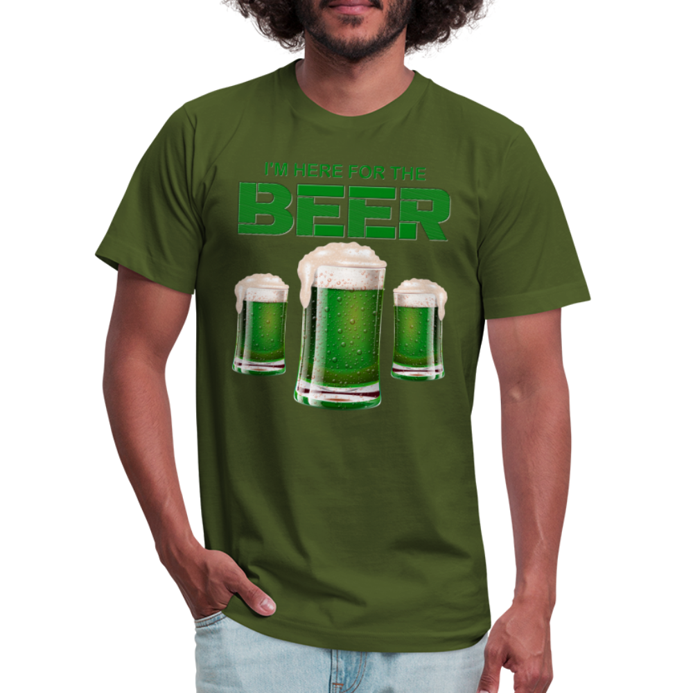 I'm Here For The Beer, Beer Drinking Shirt, Green Beer, St Patrick Day Shirt, Shamrock Shirt, Irish Shirt, Lucky Shirt, St Patricks Shirt, St Patricks Day Tee, St Patricks Day Gifts - olive