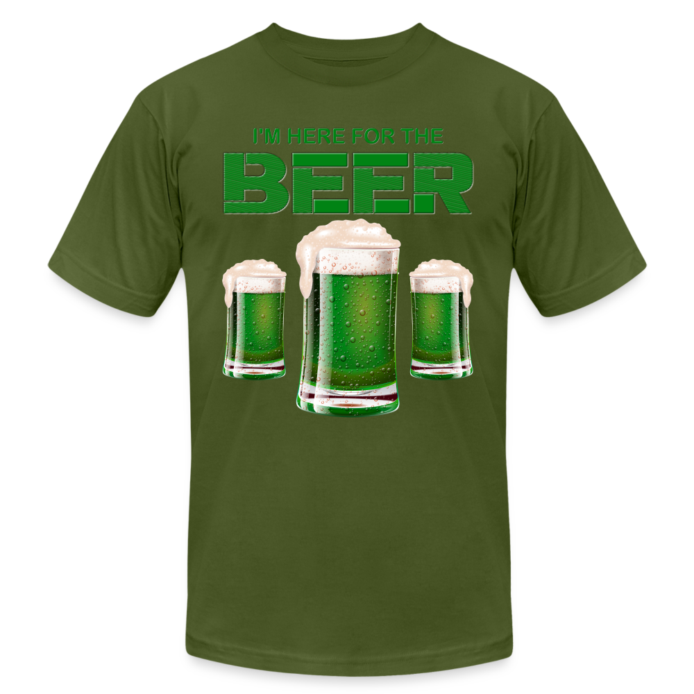 I'm Here For The Beer, Beer Drinking Shirt, Green Beer, St Patrick Day Shirt, Shamrock Shirt, Irish Shirt, Lucky Shirt, St Patricks Shirt, St Patricks Day Tee, St Patricks Day Gifts - olive