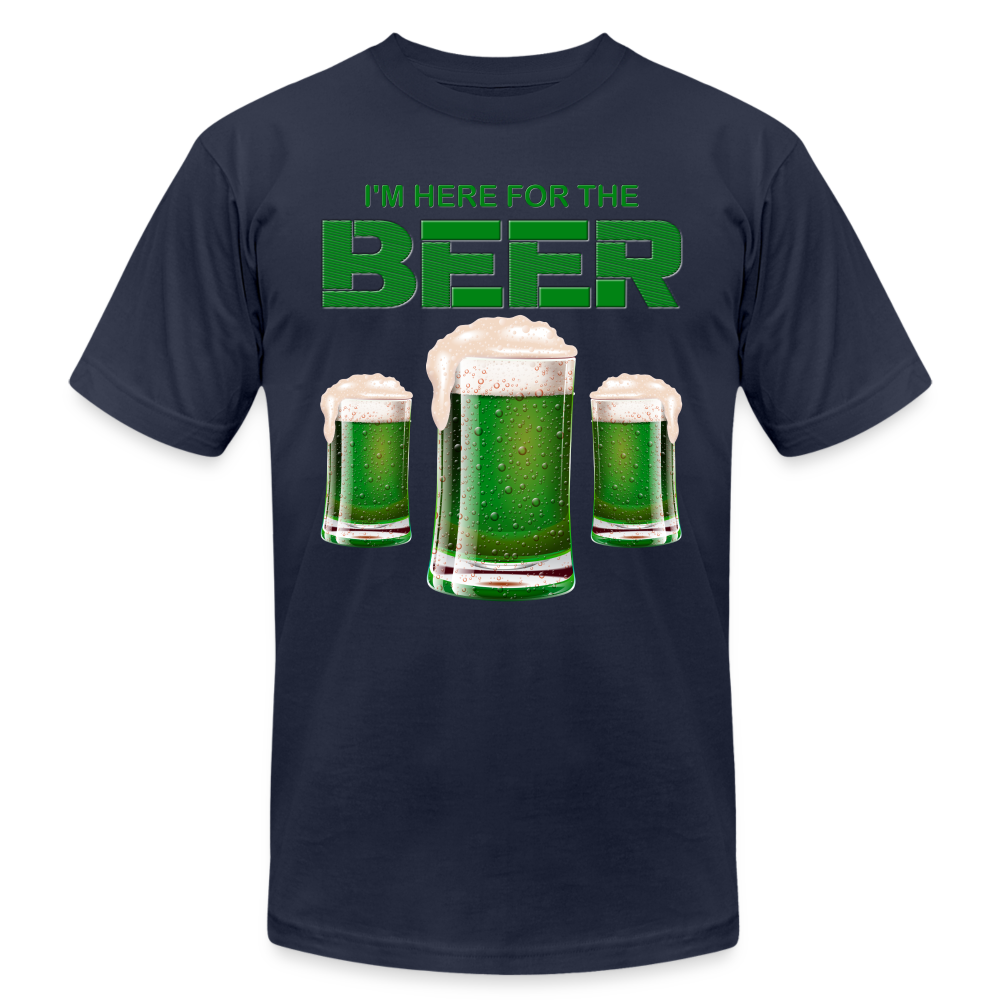 I'm Here For The Beer, Beer Drinking Shirt, Green Beer, St Patrick Day Shirt, Shamrock Shirt, Irish Shirt, Lucky Shirt, St Patricks Shirt, St Patricks Day Tee, St Patricks Day Gifts - navy