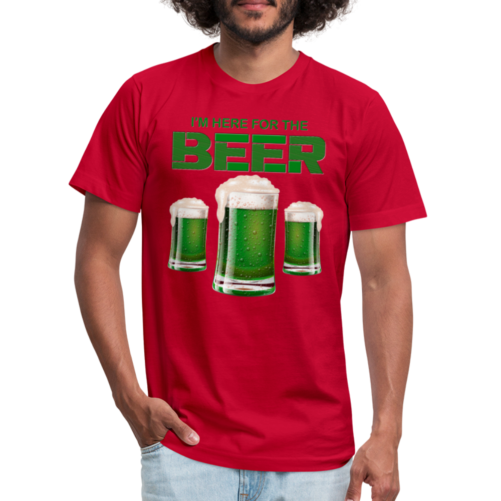 I'm Here For The Beer, Beer Drinking Shirt, Green Beer, St Patrick Day Shirt, Shamrock Shirt, Irish Shirt, Lucky Shirt, St Patricks Shirt, St Patricks Day Tee, St Patricks Day Gifts - red