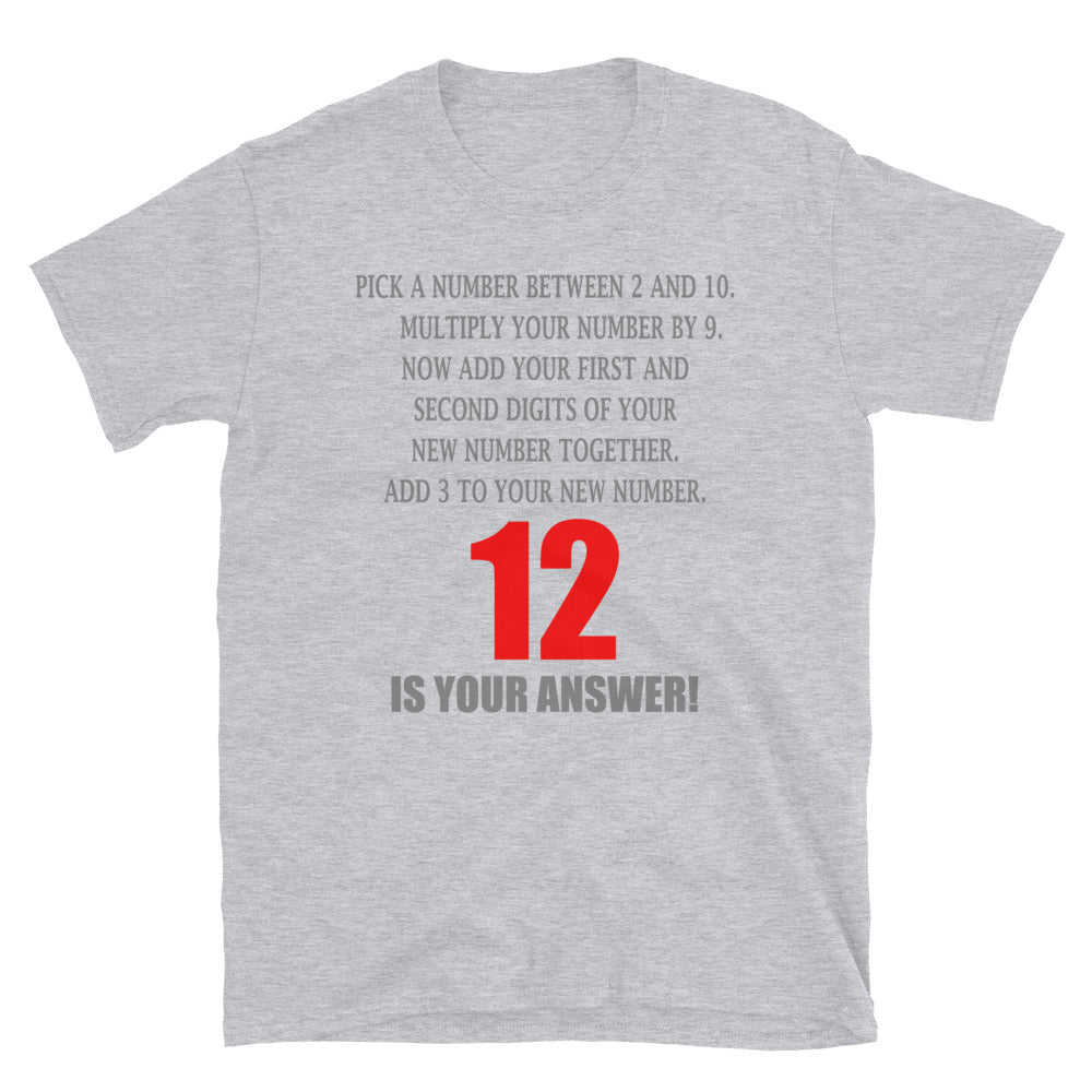 Problem Solving Math Teacher Shirt, Mathematics Shirt, Funny Joke Shirt, Answer Quote Lucky 12 Shirt, Mind Reading Sarcastic Cool