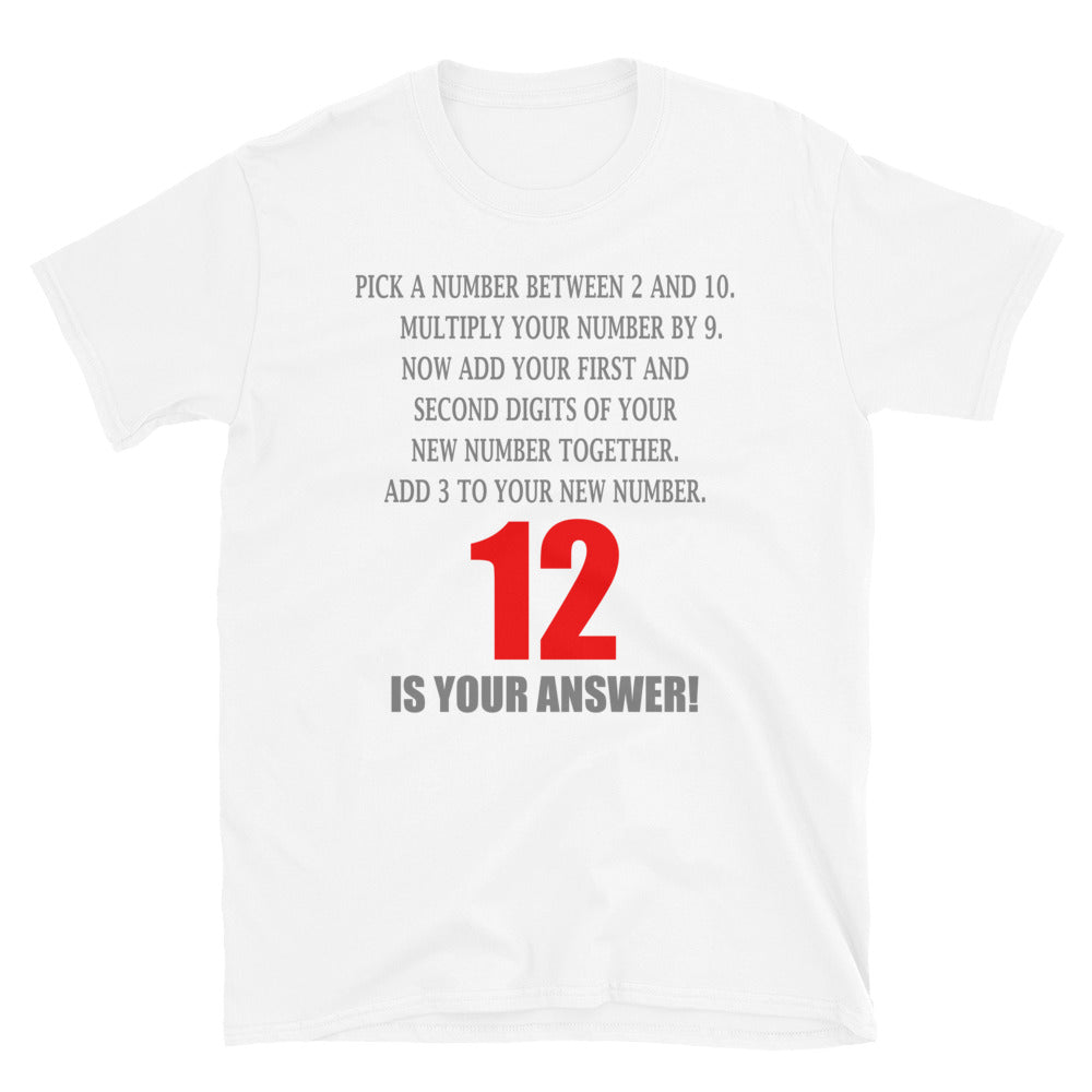 Problem Solving Math Teacher Shirt, Mathematics Shirt, Funny Joke Shirt, Answer Quote Lucky 12 Shirt, Mind Reading Sarcastic Cool