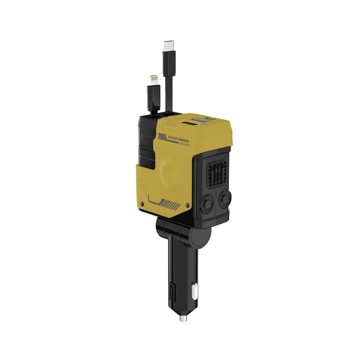 Car Charger Fast Charging And Retractable Four-in-one Cigarette Lighter
