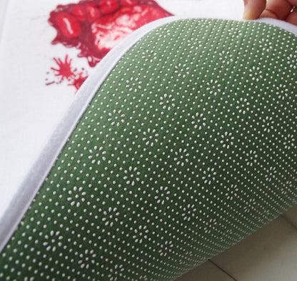 Bloody Bath Mat, Halloween Horror Mat, Shower Mat, Bath Mat, Bloody Foot Print, Foot Print Mat