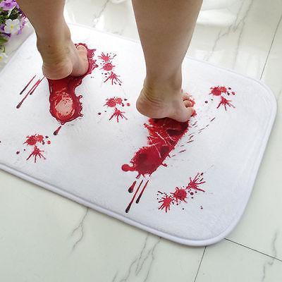 Bloody Bath Mat, Halloween Horror Mat, Shower Mat, Bath Mat, Bloody Foot Print, Foot Print Mat