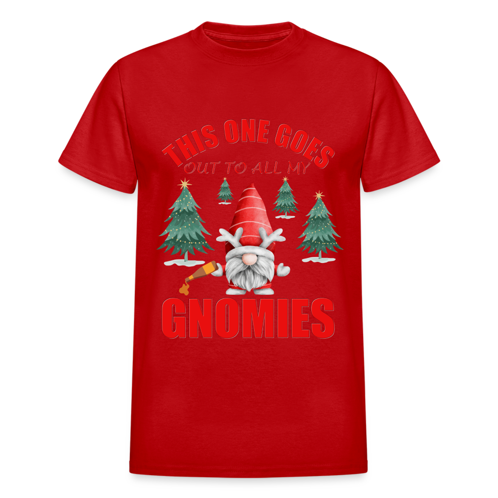 This One Goes Out To All My Gnomies, Funny Christmas Gnome, Gnomes Christmas, Gnomes Christmas shirt, Men Christmas Shirt, Men Christmas shirt, Christmas Gift For Him, Christmas Pajamas - red