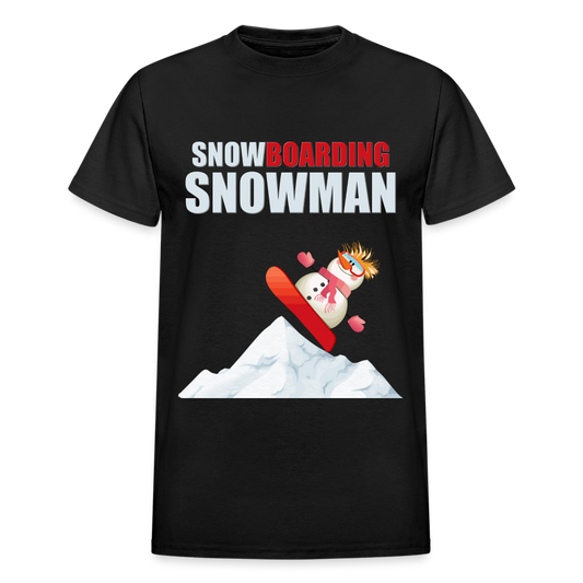 Snowboarding Snowman Shirt, Christmas Shirt, Holiday Shirt, Merry Christmas, Snowman Shirt, Snowboarding Shirt, Gift For Kids - black