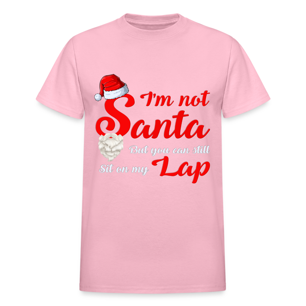 I'm Not Santa But You Can Still Sit On My Lap, Santa Shirt, Santa Claus Shirt, Christmas Gift Idea Shirt, Happy Holidays Shirt, Santa Claus Tee - light pink