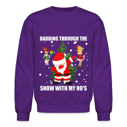 Dabbing Through, The Snow With My Ho's, Ugly Christmas Sweater, Christmas Sweater, Xmas Sweater, Funny Christmas Sweater, Men Christmas Sweater - purple