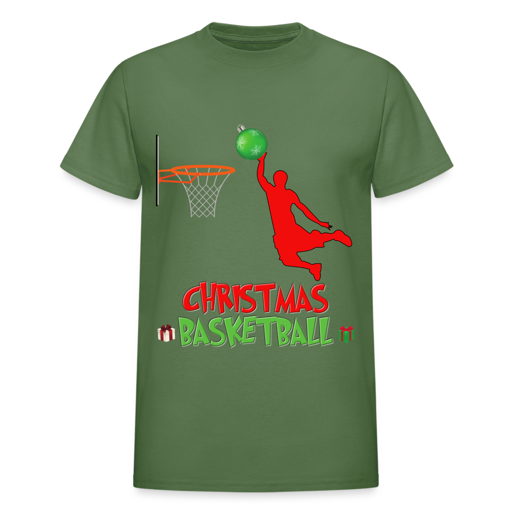 Christmas Basketball Shirt, Christmas Basketball T-Shirt, Funny Basketball Lover Shirt, Basketball Shirt, Christmas Gifts Idea Kids' Premium T-Shirt - military green