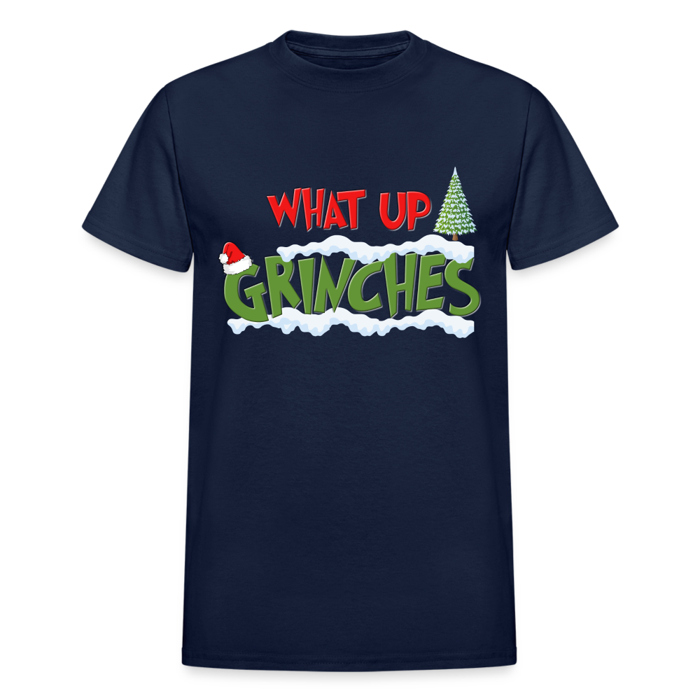 Christmas Gifts, What Up Grinches Shirt, Holiday Party, Funny Christmas Shirt, Family Christmas Shirts, Funny Holiday, Christmas Pajamas - navy
