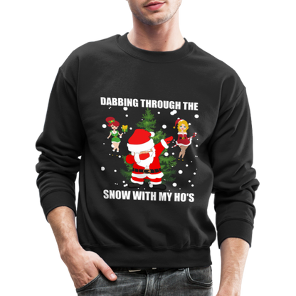 Dabbing Through, The Snow With My Ho's, Ugly Christmas Sweater, Christmas Sweater, Xmas Sweater, Funny Christmas Sweater, Men Christmas Sweater - black