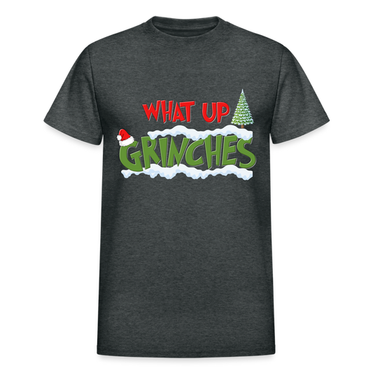 Christmas Gifts, What Up Grinches Shirt, Holiday Party, Funny Christmas Shirt, Family Christmas Shirts, Funny Holiday, Christmas Pajamas - deep heather