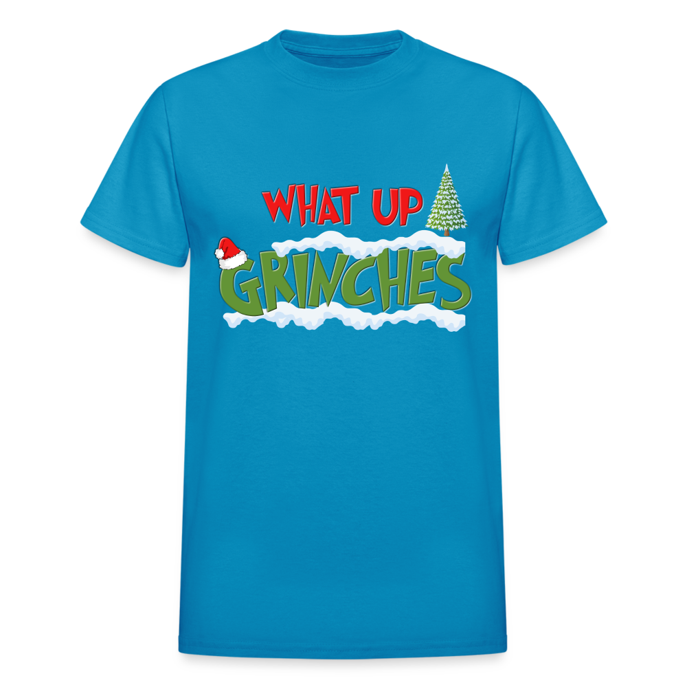 Christmas Gifts, What Up Grinches Shirt, Holiday Party, Funny Christmas Shirt, Family Christmas Shirts, Funny Holiday, Christmas Pajamas - turquoise