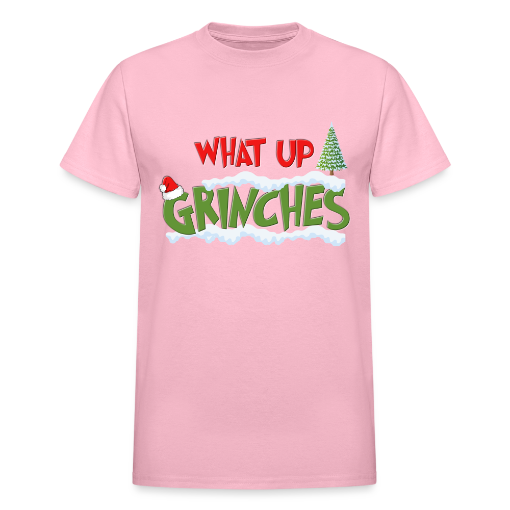 Christmas Gifts, What Up Grinches Shirt, Holiday Party, Funny Christmas Shirt, Family Christmas Shirts, Funny Holiday, Christmas Pajamas - light pink