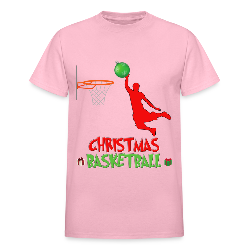 Christmas Basketball Shirt, Christmas Basketball T-Shirt, Funny Basketball Lover Shirt, Basketball Shirt, Christmas Gifts Idea Kids' Premium T-Shirt - light pink