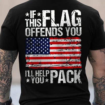 If This Flag Offends You I'll Help You Pack, American Shirt, Merica Shirt, Patriotic Shirt, USA Shirt, Funny USA Shirt, If This Flag Offends You, I'll Help You Pack