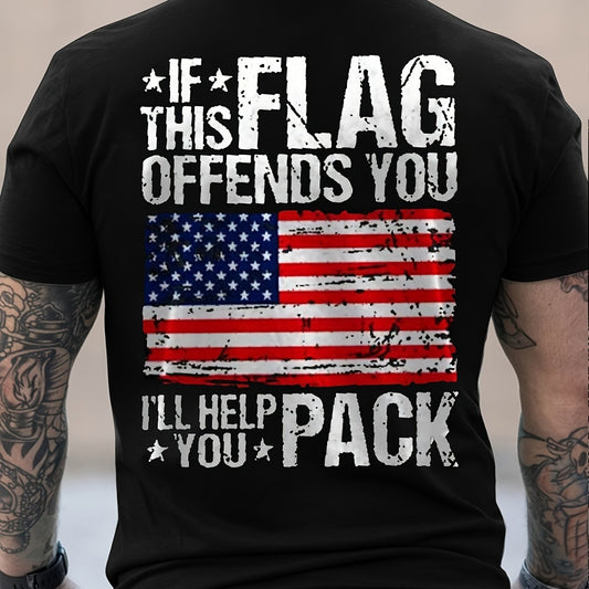 If This Flag Offends You I'll Help You Pack, American Shirt, Merica Shirt, Patriotic Shirt, USA Shirt, Funny USA Shirt, If This Flag Offends You, I'll Help You Pack