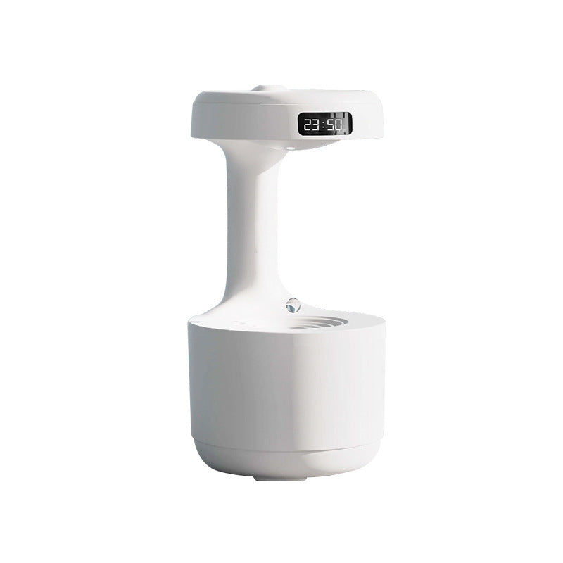 Bedroom Anti-Gravity Humidifier With Clock Water Drop Back flow Aroma Diffuser Large Capacity Office Bedroom Mute Heavy Fog Household Sprayer