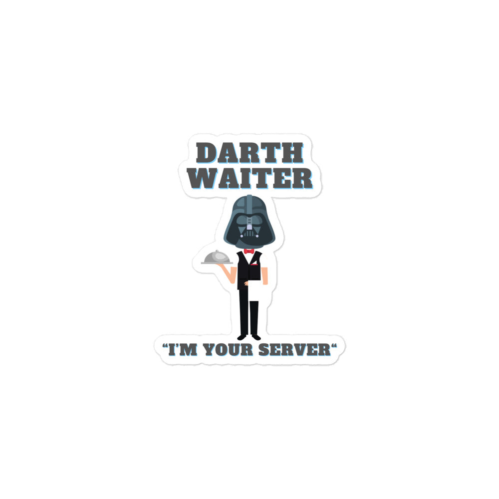 Darth Waiter I'm Your Server Dark Side Funny Darth Vader Star Wars Humor Bubble-free stickers