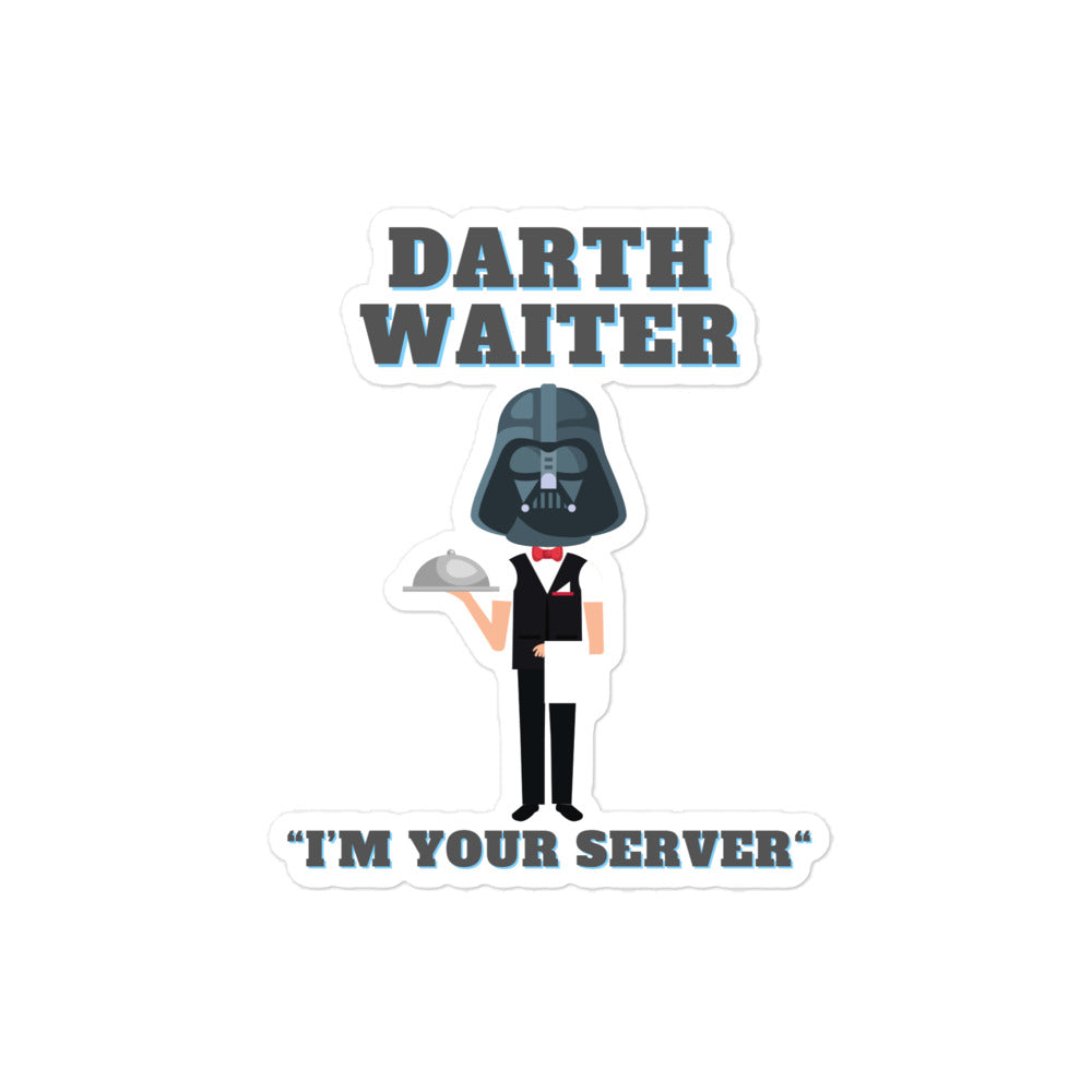 Darth Waiter I'm Your Server Dark Side Funny Darth Vader Star Wars Humor Bubble-free stickers