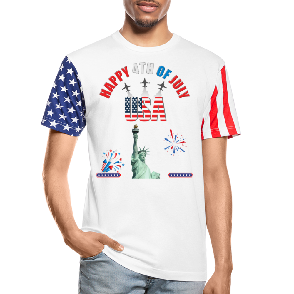 Independence Day Gift, Fourth Of July Shirt, USA Shirt, Statue Of Liberty, Patriotic Shirt, Fathers Day Shirt, American Flag Shirt, - white