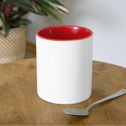 Creep It Real, Eye Creep It Real, Halloween, Scary, skull, haunted, horror, spook, howl, scream, party, October, dead, coffin, creepy, Contrast Coffee Mug - white/red