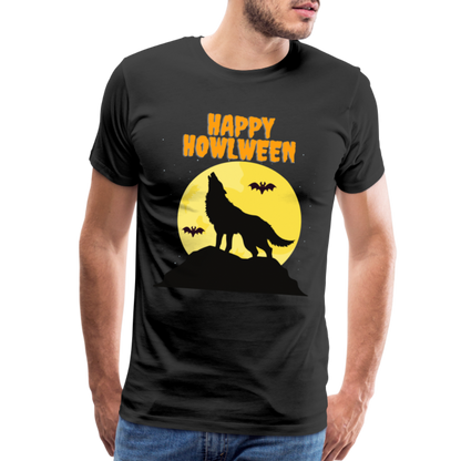 Happy Howlween, Happy Halloween, Monster, Trick Or Treat, Halloween, Spooky, Scary, Skull, Men's Premium T-Shirt - black