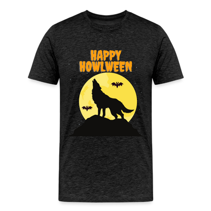 Happy Howlween, Happy Halloween, Monster, Trick Or Treat, Halloween, Spooky, Scary, Skull, Men's Premium T-Shirt - charcoal grey