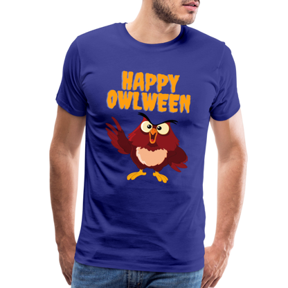 Happy Owlween, Happy Halloween, Monster, Trick Or Treat, Halloween, Spooky, Scary, Skull, halloween sweater, owl house, Men's Premium T-Shirt - royal blue