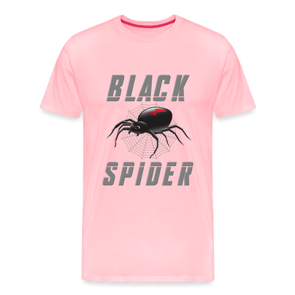 Black Spider Shirt, Black Widow Shirt, Black Widow, Movie Shirt, Birthday Gift Idea, Black Spider, Halloween Gift Idea, Halloween Lover Men's Premium T-Shirt - pink