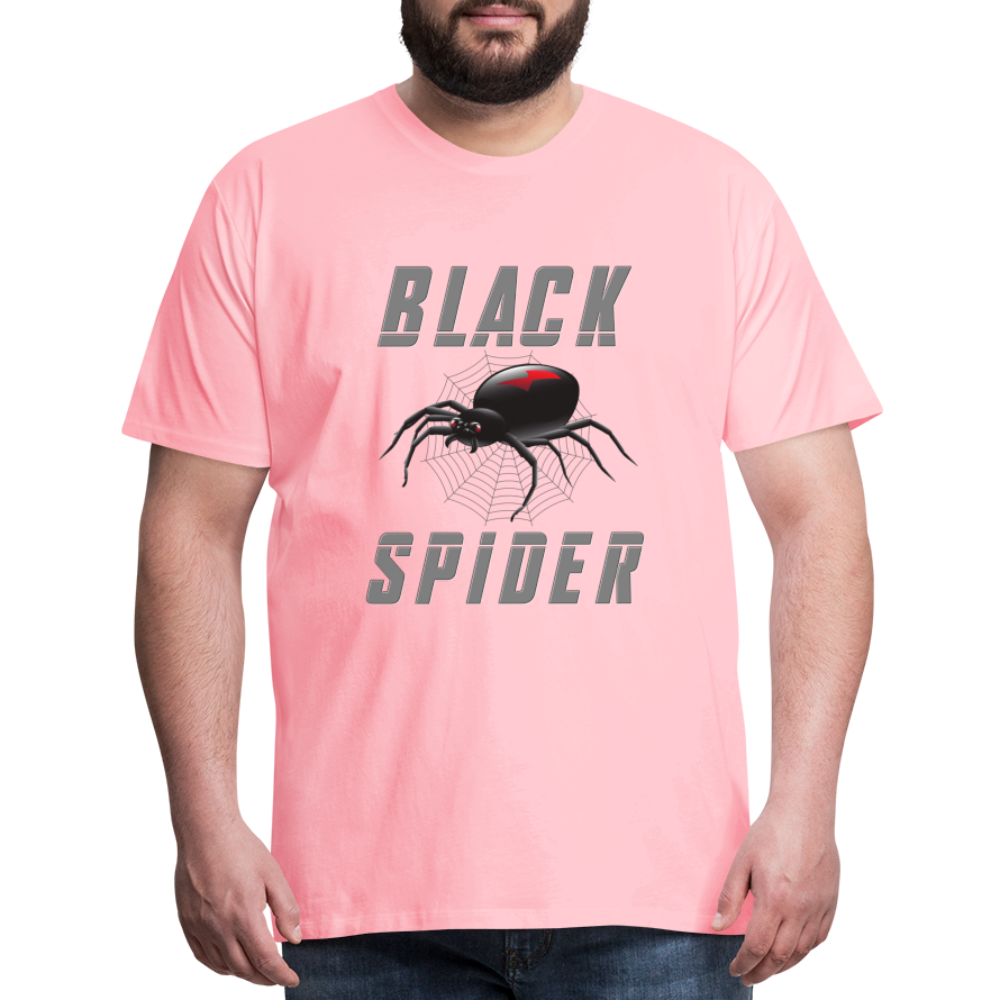 Black Spider Shirt, Black Widow Shirt, Black Widow, Movie Shirt, Birthday Gift Idea, Black Spider, Halloween Gift Idea, Halloween Lover Men's Premium T-Shirt - pink