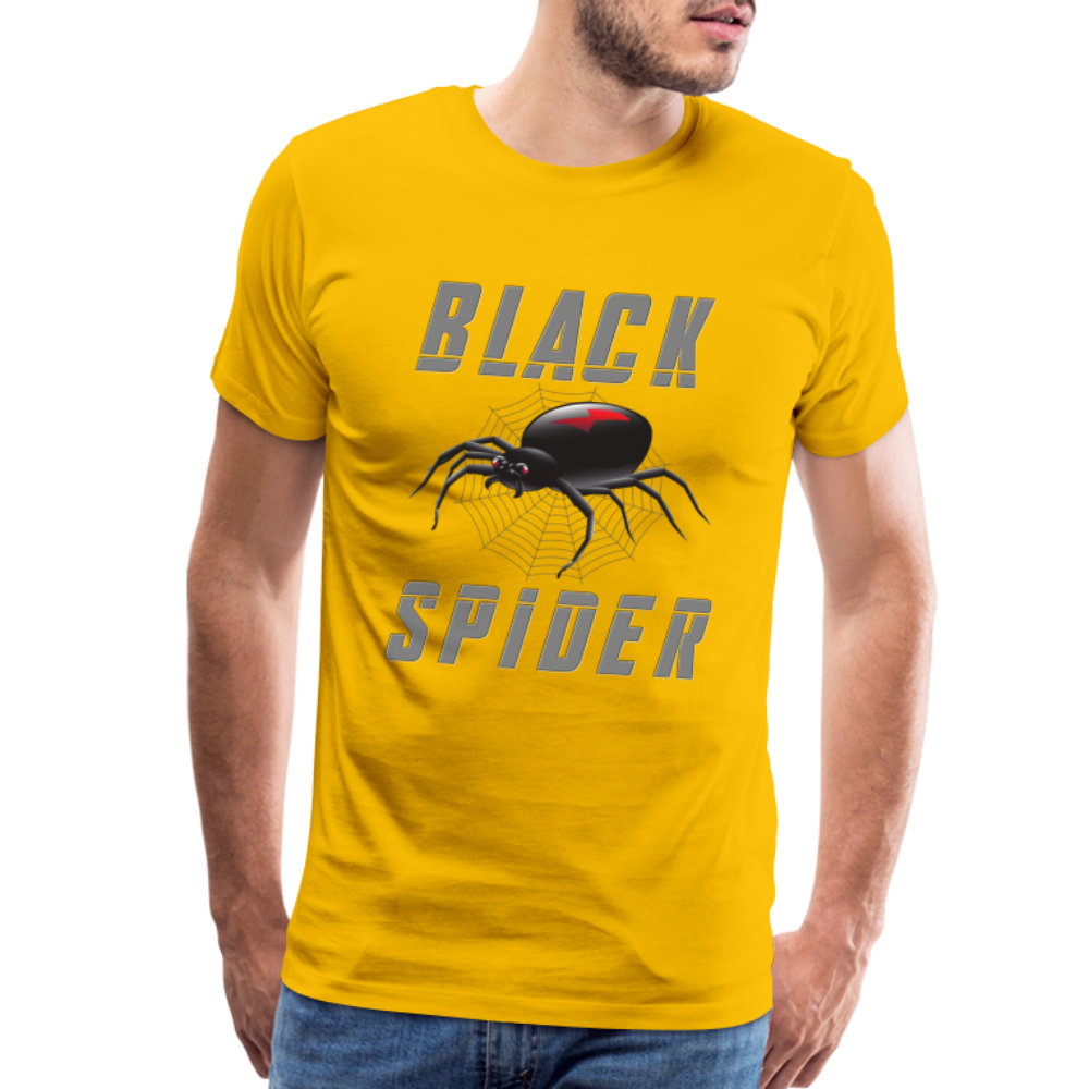 Black Spider Shirt, Black Widow Shirt, Black Widow, Movie Shirt, Birthday Gift Idea, Black Spider, Halloween Gift Idea, Halloween Lover Men's Premium T-Shirt - sun yellow