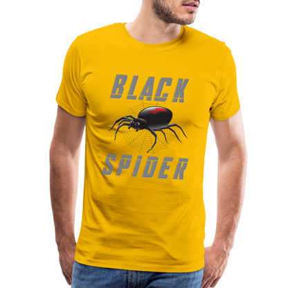 Black Spider Shirt, Black Widow Shirt, Black Widow, Movie Shirt, Birthday Gift Idea, Black Spider, Halloween Gift Idea, Halloween Lover Men's Premium T-Shirt - sun yellow