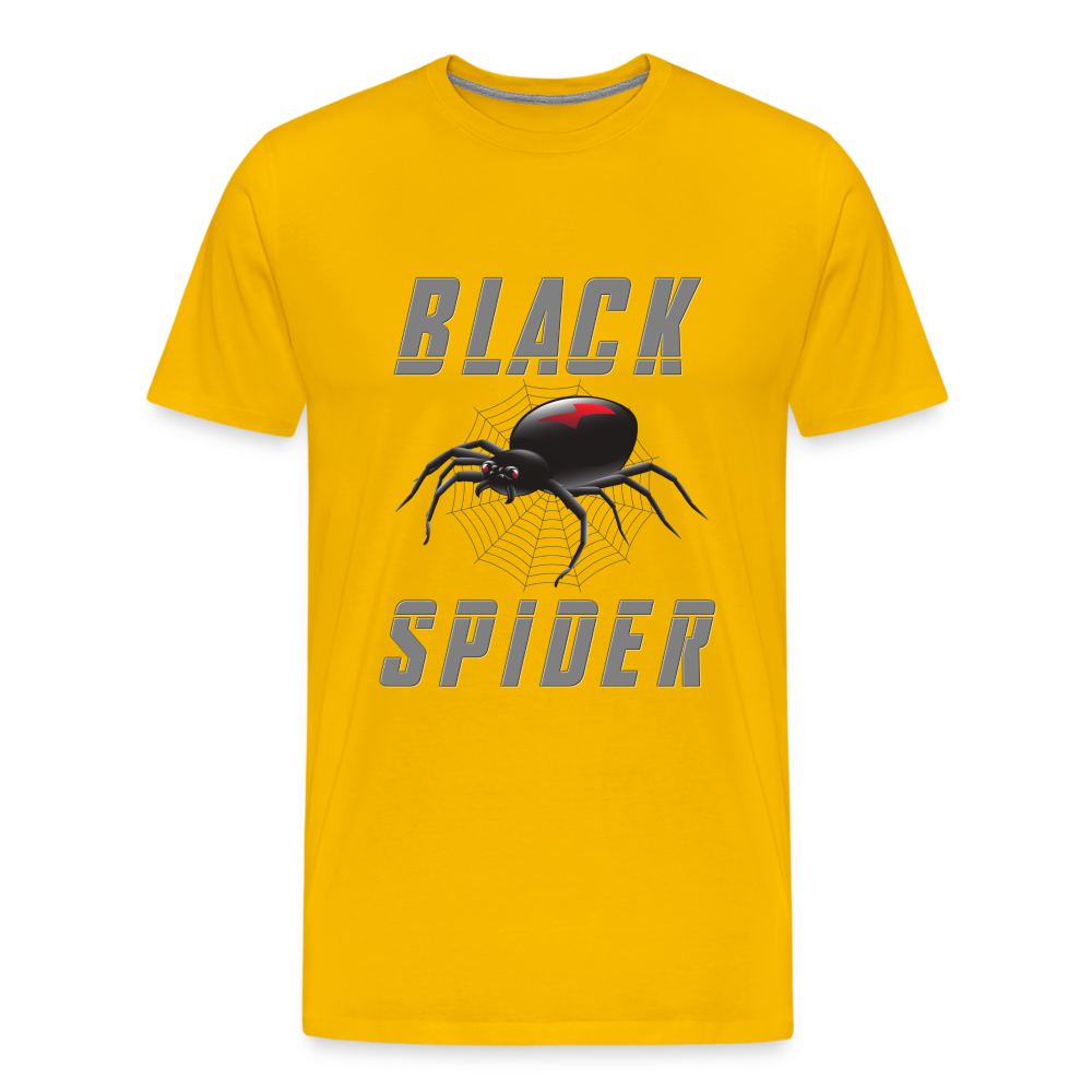Black Spider Shirt, Black Widow Shirt, Black Widow, Movie Shirt, Birthday Gift Idea, Black Spider, Halloween Gift Idea, Halloween Lover Men's Premium T-Shirt - sun yellow