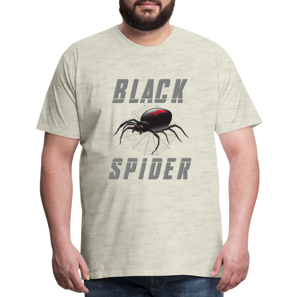 Black Spider Shirt, Black Widow Shirt, Black Widow, Movie Shirt, Birthday Gift Idea, Black Spider, Halloween Gift Idea, Halloween Lover Men's Premium T-Shirt - heather oatmeal