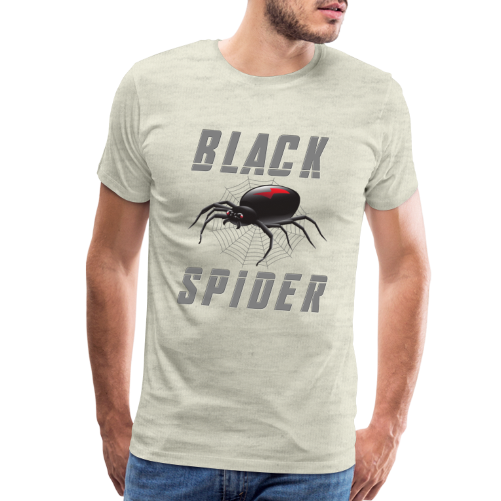 Black Spider Shirt, Black Widow Shirt, Black Widow, Movie Shirt, Birthday Gift Idea, Black Spider, Halloween Gift Idea, Halloween Lover Men's Premium T-Shirt - heather oatmeal