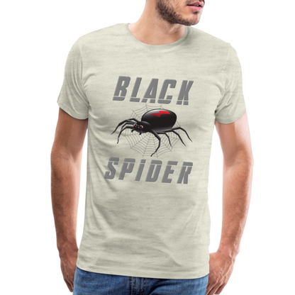 Black Spider Shirt, Black Widow Shirt, Black Widow, Movie Shirt, Birthday Gift Idea, Black Spider, Halloween Gift Idea, Halloween Lover Men's Premium T-Shirt - heather oatmeal