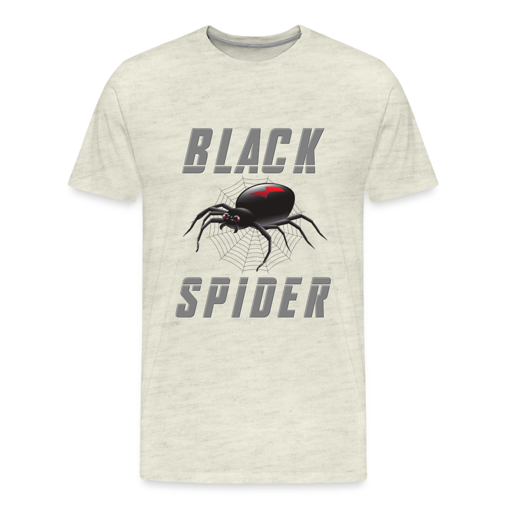 Black Spider Shirt, Black Widow Shirt, Black Widow, Movie Shirt, Birthday Gift Idea, Black Spider, Halloween Gift Idea, Halloween Lover Men's Premium T-Shirt - heather oatmeal