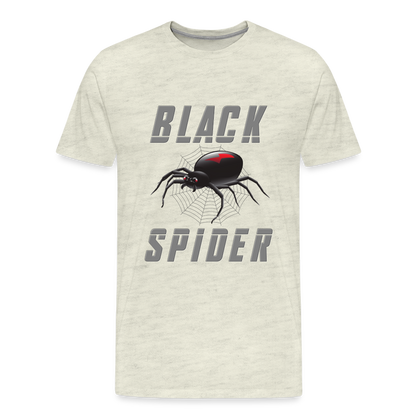 Black Spider Shirt, Black Widow Shirt, Black Widow, Movie Shirt, Birthday Gift Idea, Black Spider, Halloween Gift Idea, Halloween Lover Men's Premium T-Shirt - heather oatmeal
