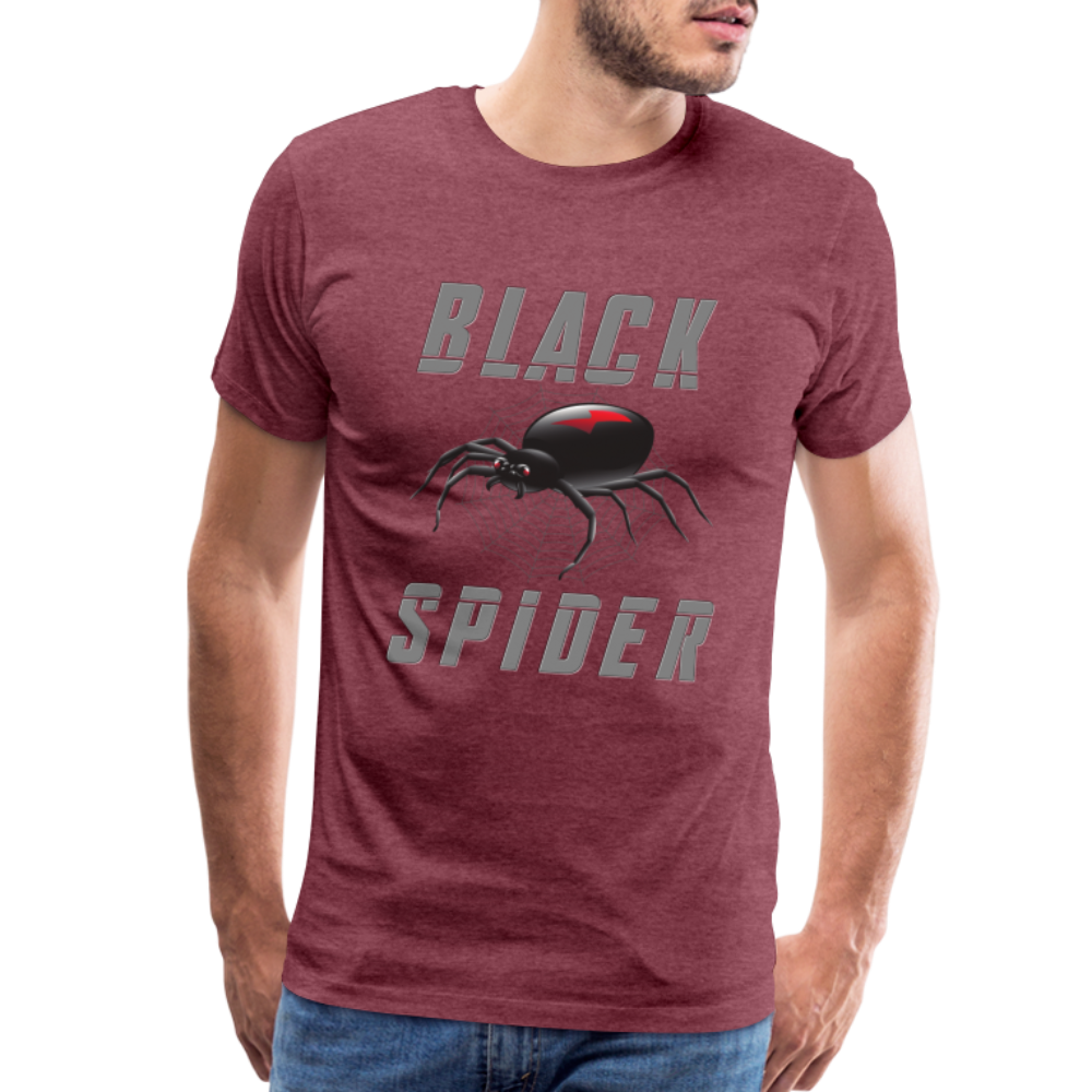 Black Spider Shirt, Black Widow Shirt, Black Widow, Movie Shirt, Birthday Gift Idea, Black Spider, Halloween Gift Idea, Halloween Lover Men's Premium T-Shirt - heather burgundy