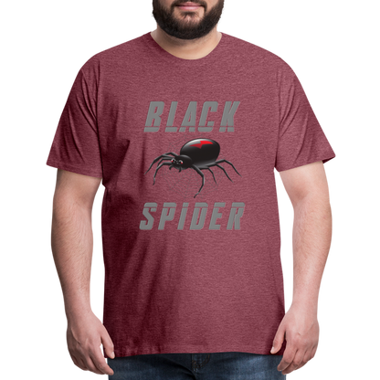 Black Spider Shirt, Black Widow Shirt, Black Widow, Movie Shirt, Birthday Gift Idea, Black Spider, Halloween Gift Idea, Halloween Lover Men's Premium T-Shirt - heather burgundy