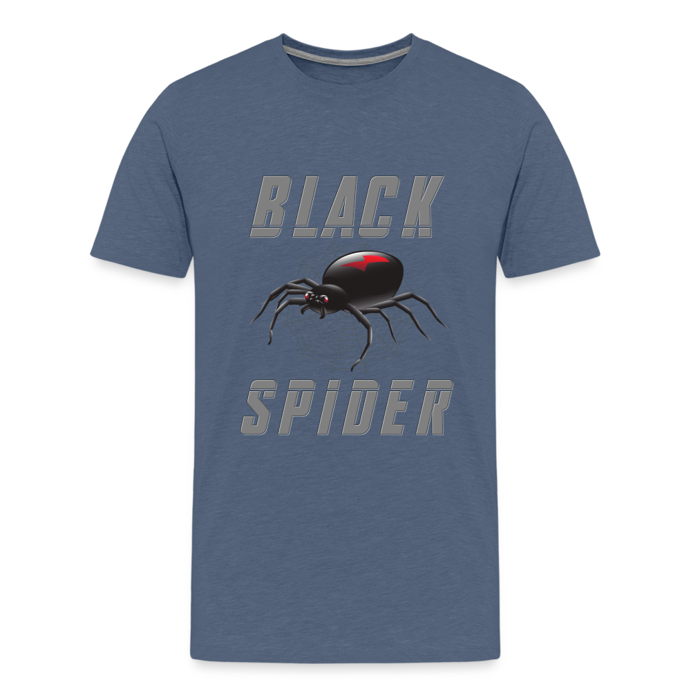 Black Spider Shirt, Black Widow Shirt, Black Widow, Movie Shirt, Birthday Gift Idea, Black Spider, Halloween Gift Idea, Halloween Lover Men's Premium T-Shirt - heather blue