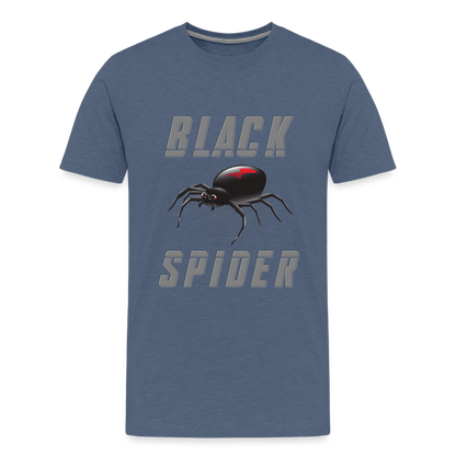 Black Spider Shirt, Black Widow Shirt, Black Widow, Movie Shirt, Birthday Gift Idea, Black Spider, Halloween Gift Idea, Halloween Lover Men's Premium T-Shirt - heather blue