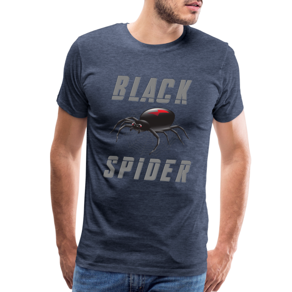 Black Spider Shirt, Black Widow Shirt, Black Widow, Movie Shirt, Birthday Gift Idea, Black Spider, Halloween Gift Idea, Halloween Lover Men's Premium T-Shirt - heather blue