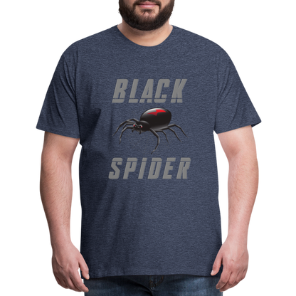 Black Spider Shirt, Black Widow Shirt, Black Widow, Movie Shirt, Birthday Gift Idea, Black Spider, Halloween Gift Idea, Halloween Lover Men's Premium T-Shirt - heather blue