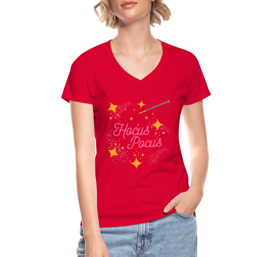Hocus Pocus, Halloween, Witches, Witch, Sanderson sisters, Movies, Spell, Winifred, Winifred Sanderson, Fall, Funny, i put a spell on you, Mary Sanderson, movie, October, Women's V-Neck T-Shirt. - red